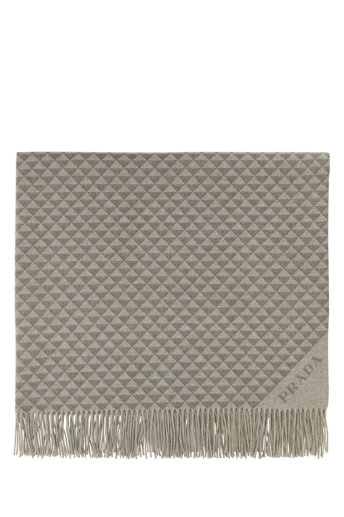 Embroidered Wool Blend Symbole Double Blanket