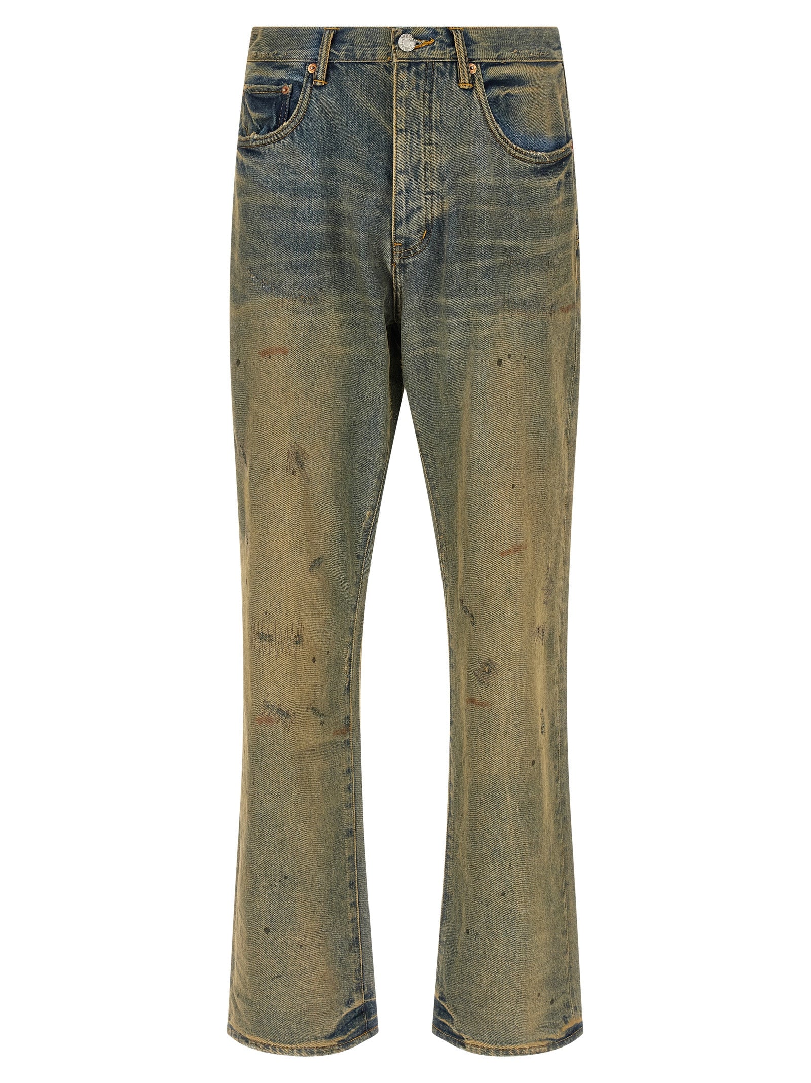 'P011 Dirty Oil Repair' Jeans