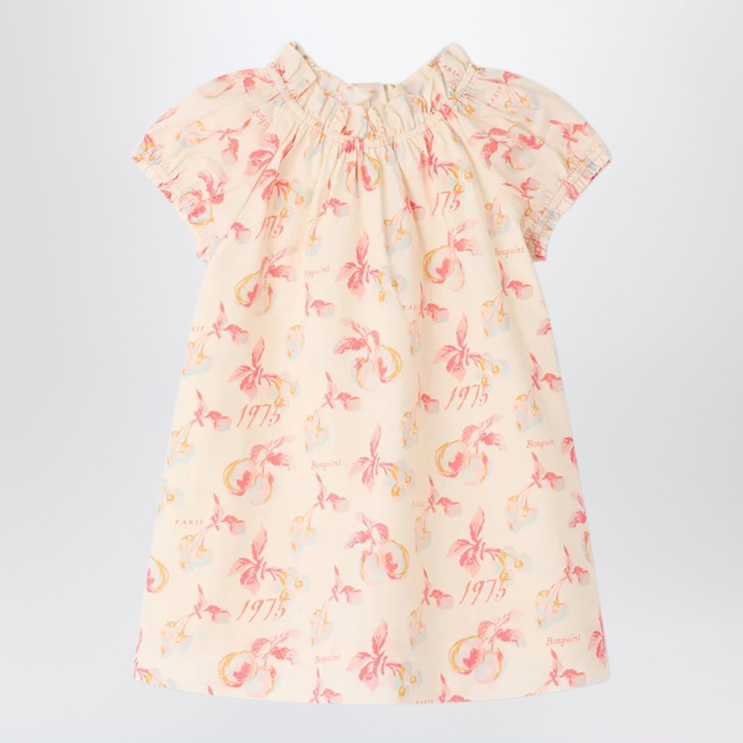 Sidwell Dress In Ecru With Print In Organic Cotton