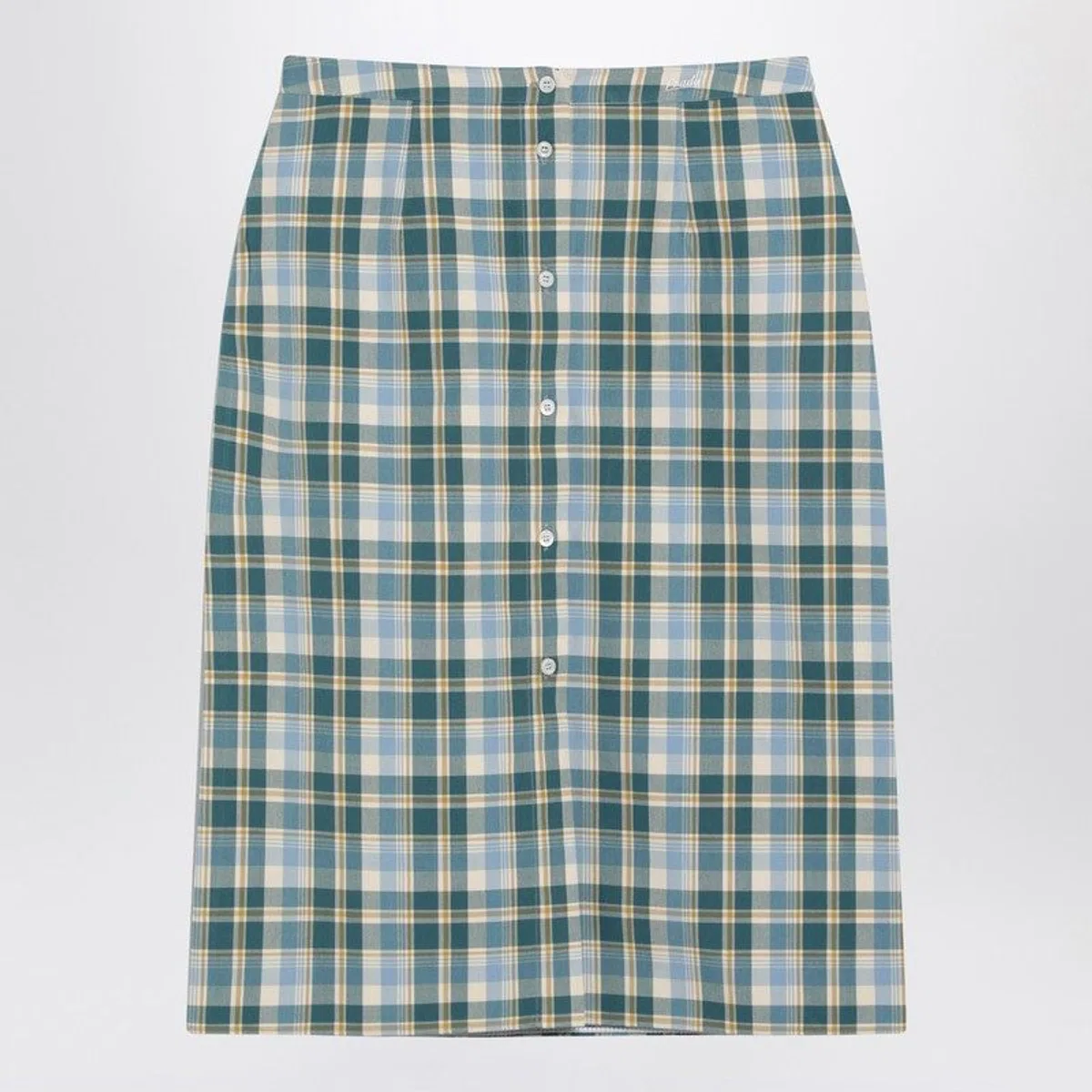 Prada Ottanio Pencil Skirt With Check Pattern