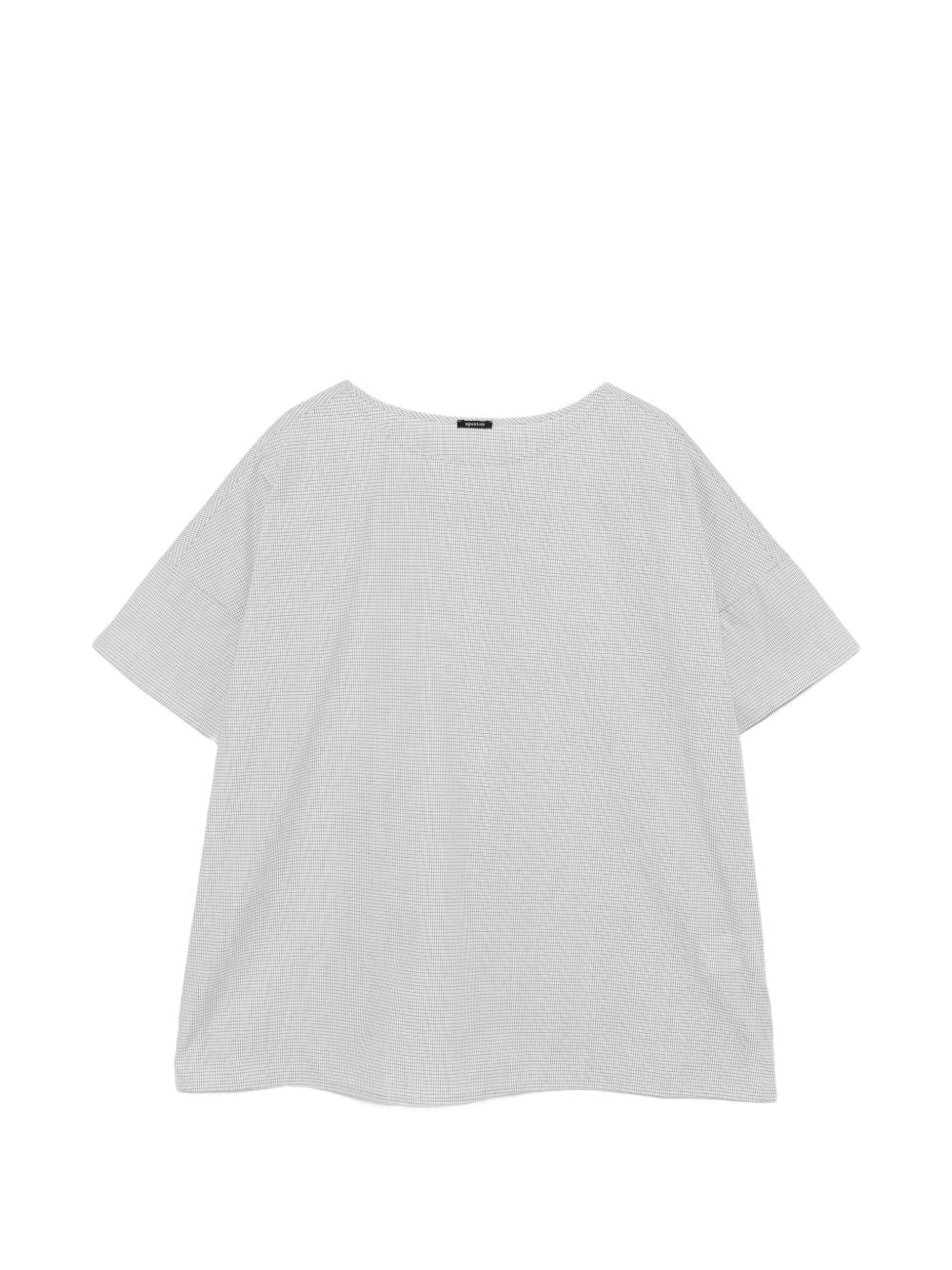 Checked Cotton T-Shirt