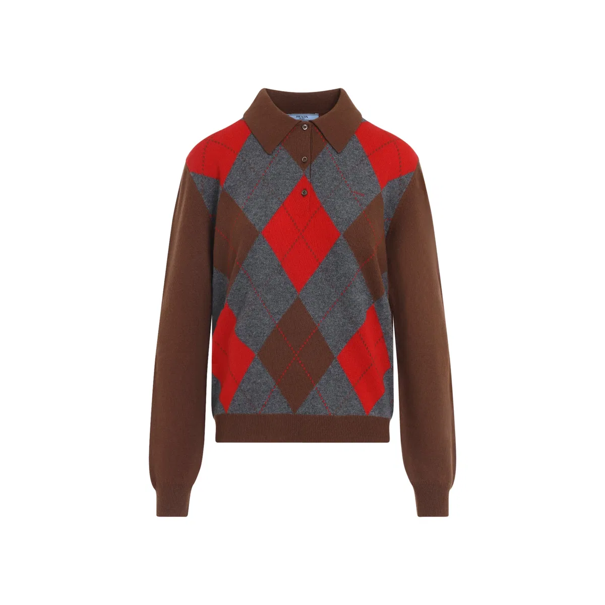 Brown Cashmere Polo Shirt