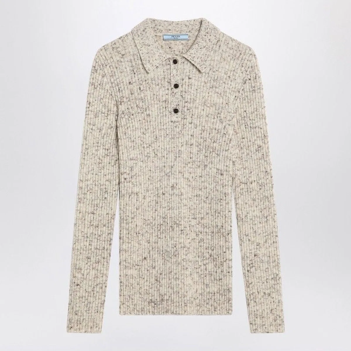 Natural Colour Polo In Wool Blend