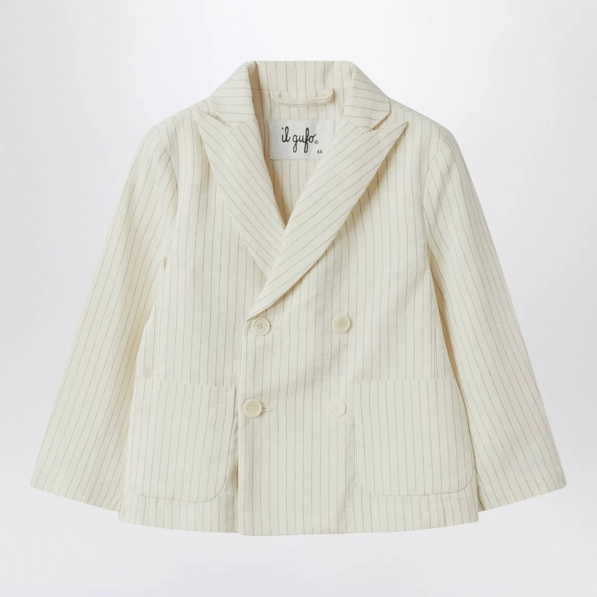 Double-Breasted Jacket In Pinstriped Cotton