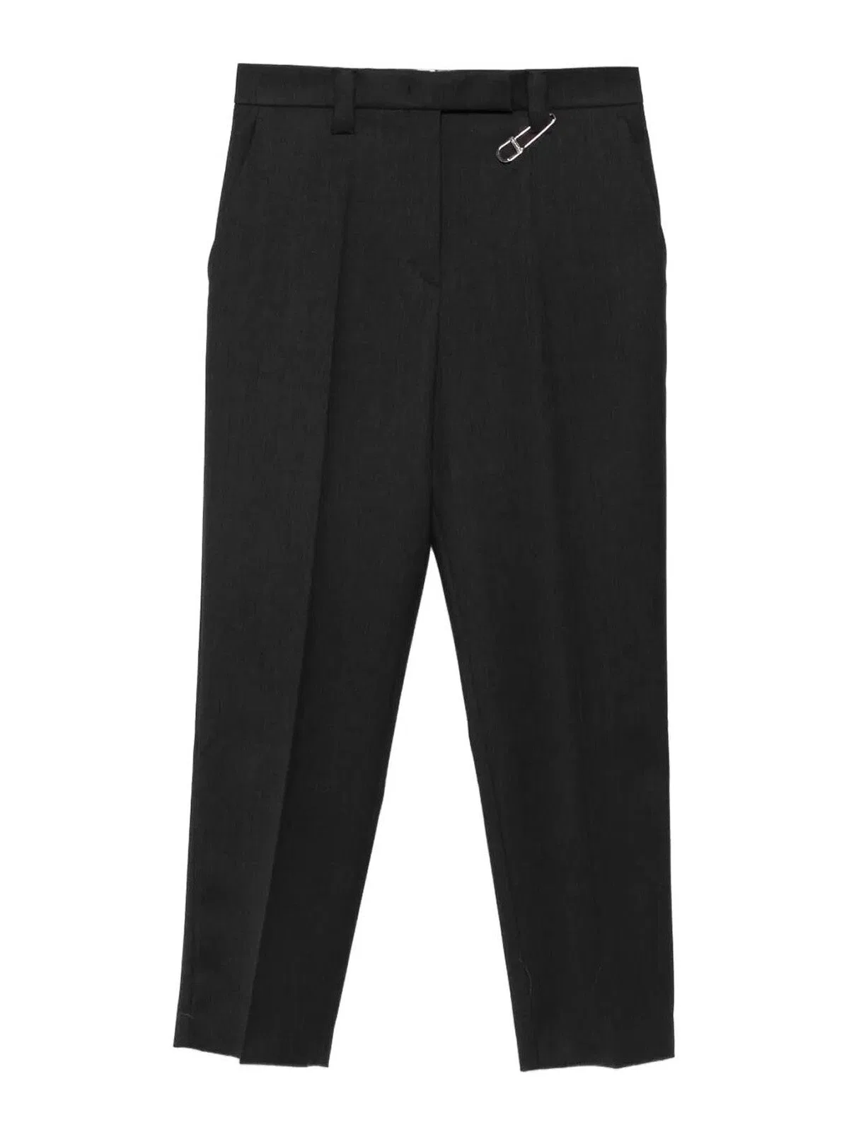 Prada Gabardine Straight Pants In Gray