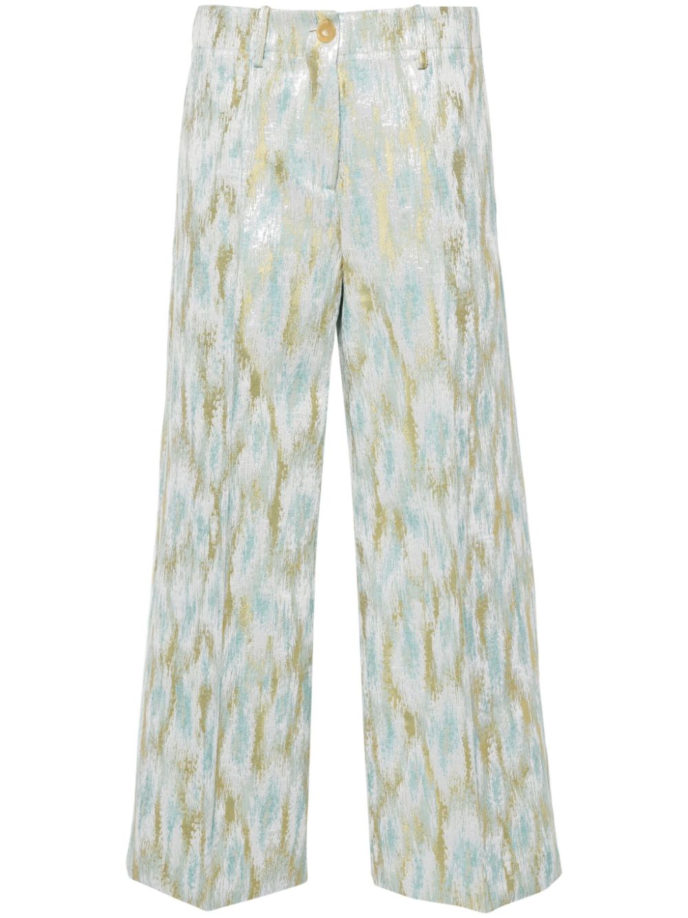 Printed Cropped Trousers