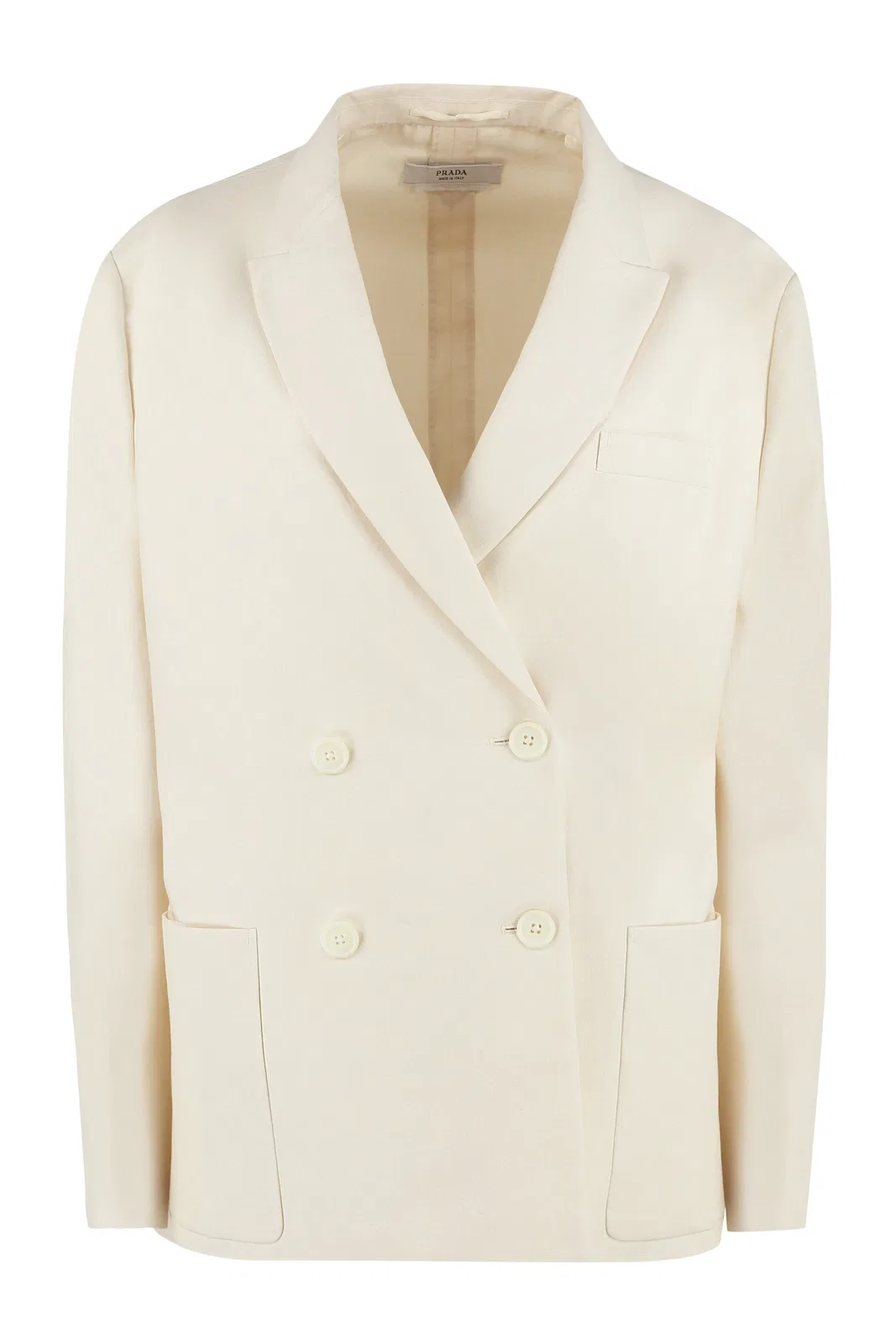 Cotton Double-Breasted Blazer