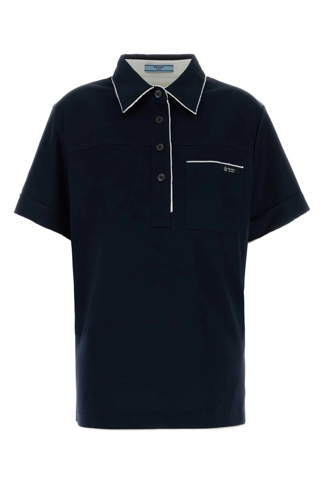 Navy Blue Cotton Polo Shirt