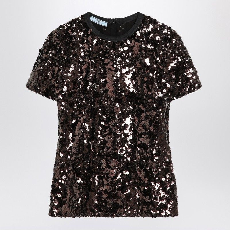Plum-Coloured Sequin Sweater