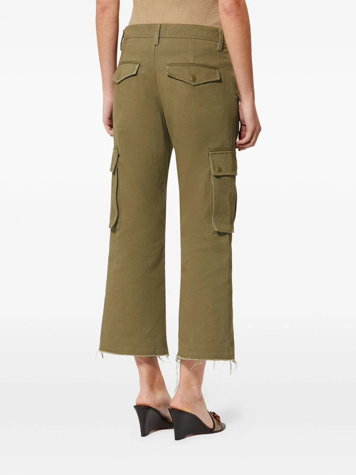 Isabel Marant Womens Khaki Josine Cargo-pocket Cotton Trousers In Green