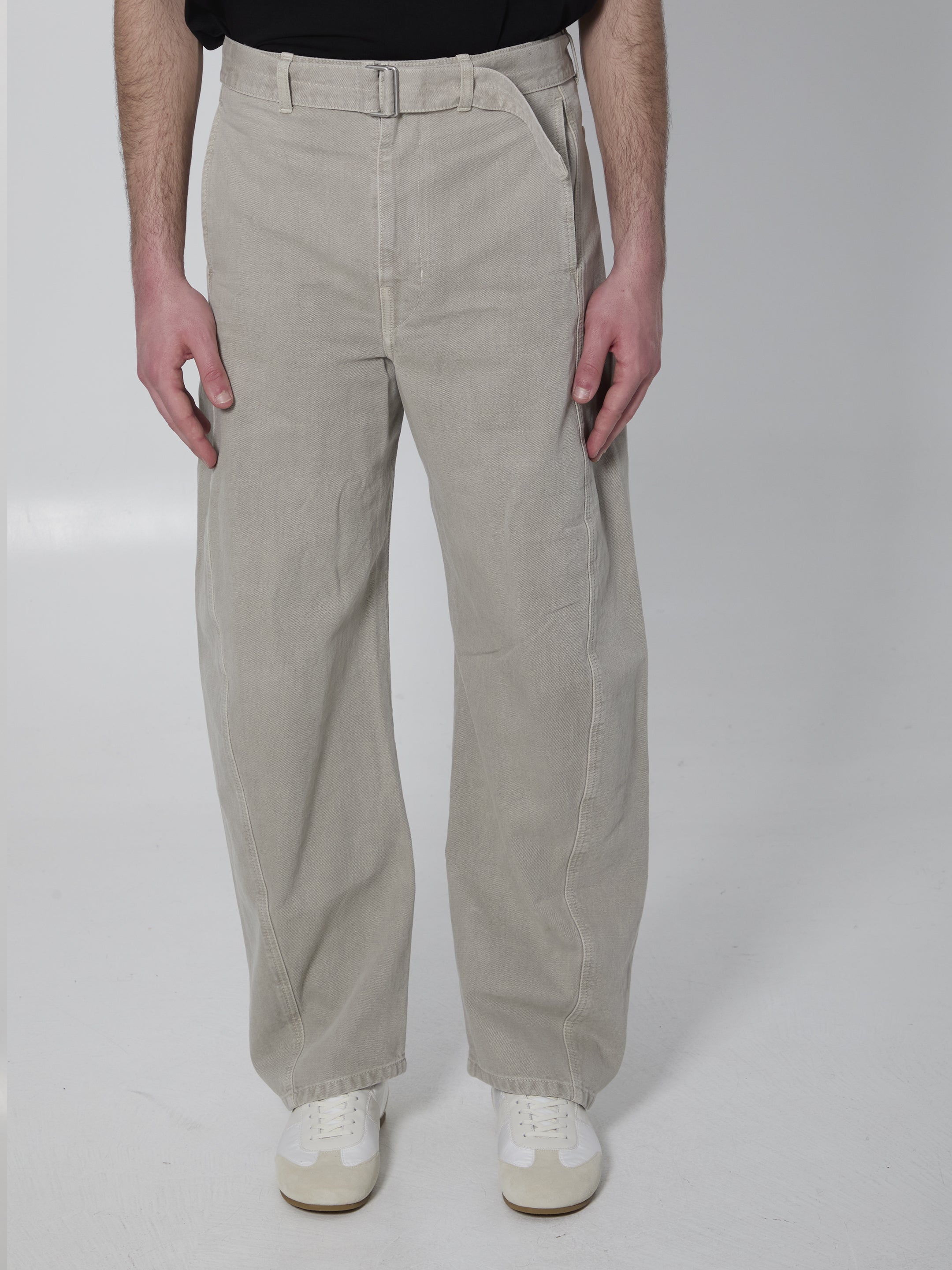 Beige Cotton Trousers