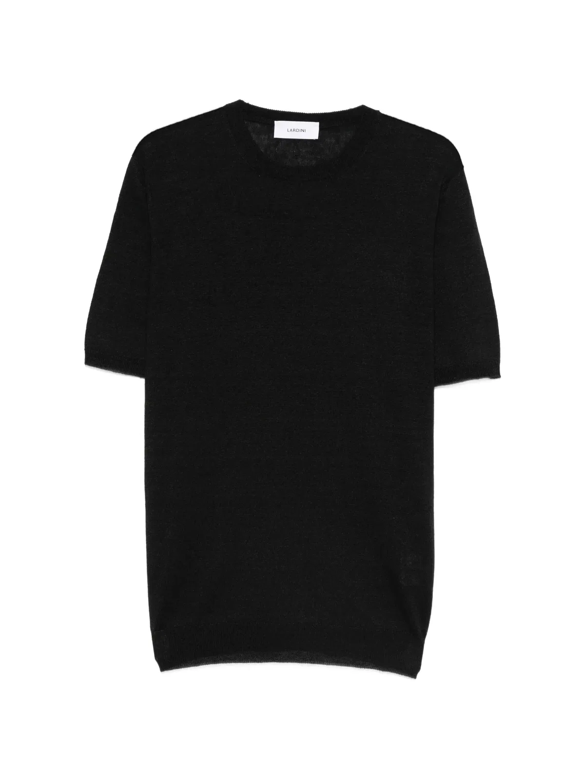Lardini Fine-knit T-shirt In Black