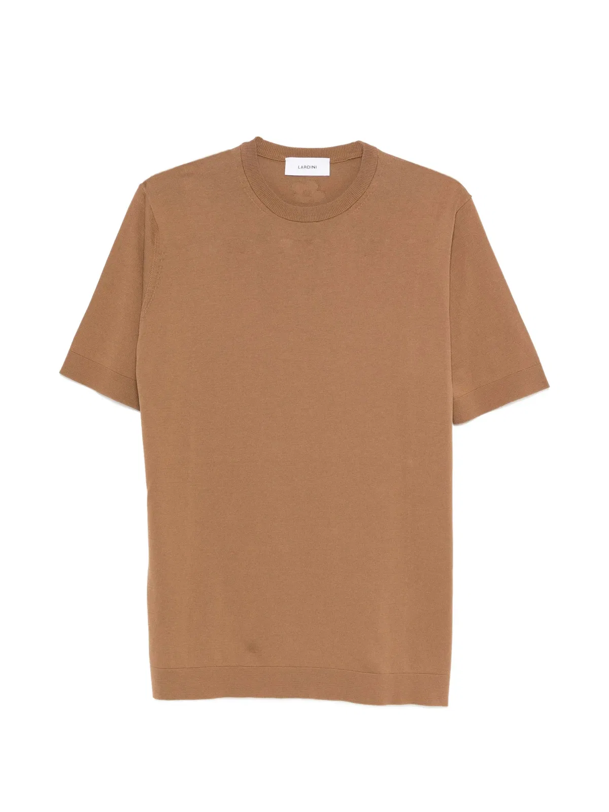 Lardini Fine-knit T-shirt In Brown