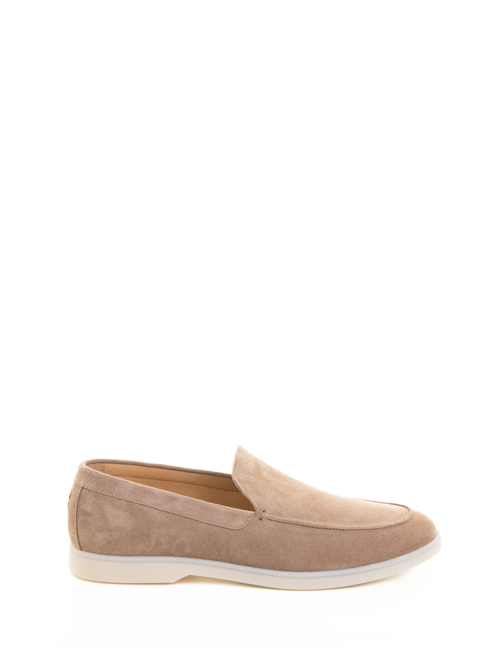 Suede Moccasin With Rubber Sole