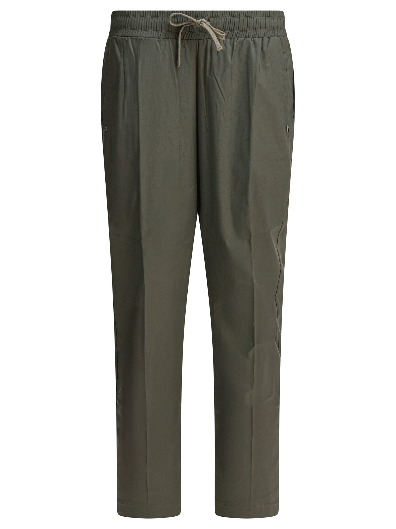 Green Elastane Trousers