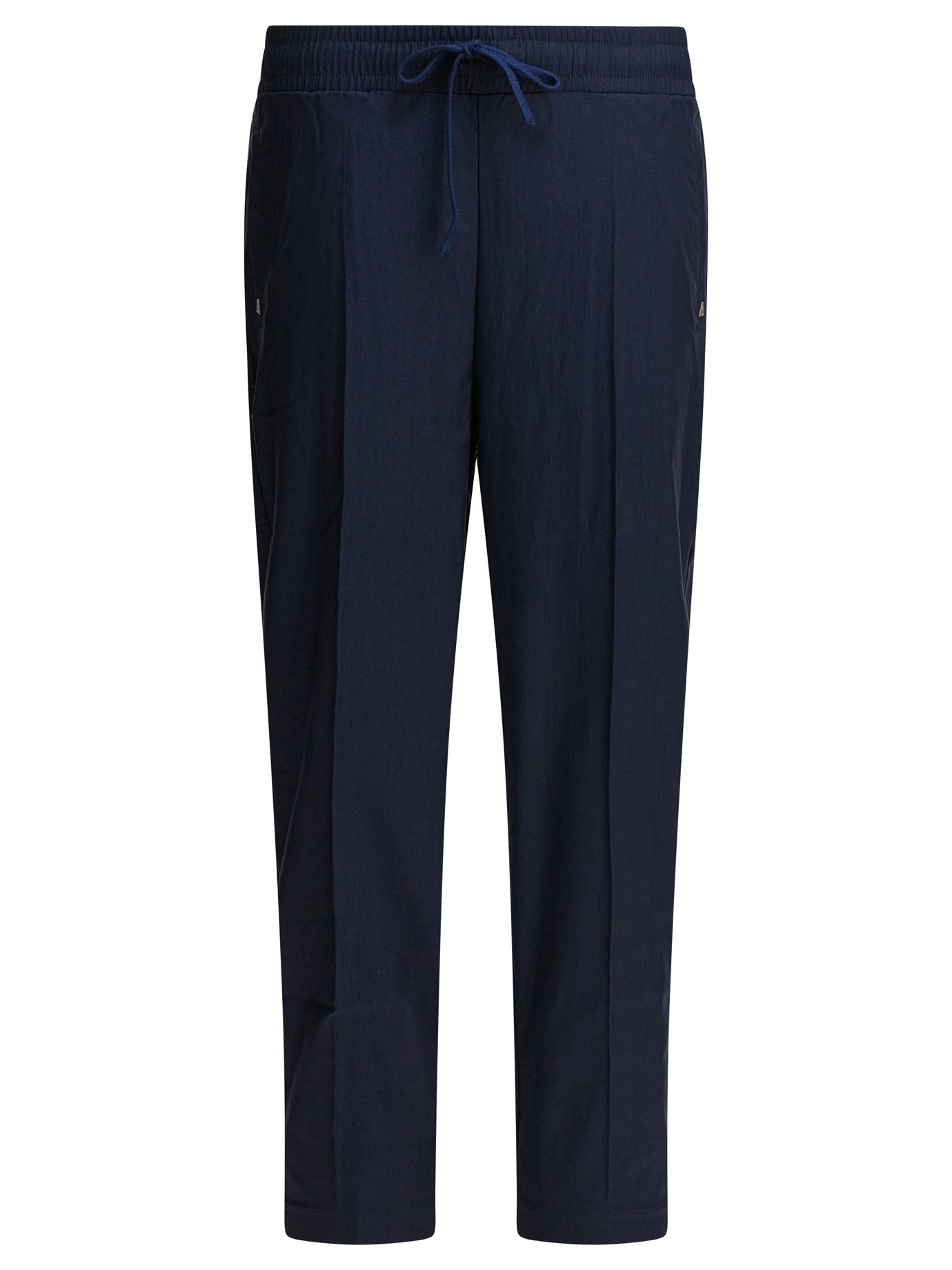 Blue Elastane Trousers