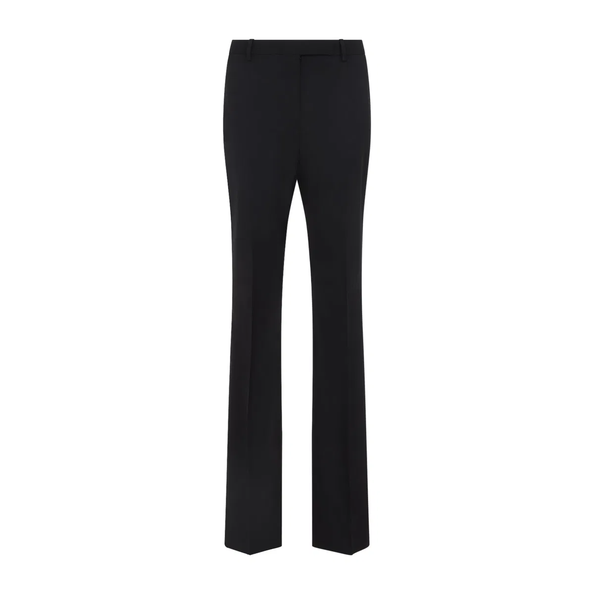 Tom Ford Black Tailored Straight Wool And Silk Pants