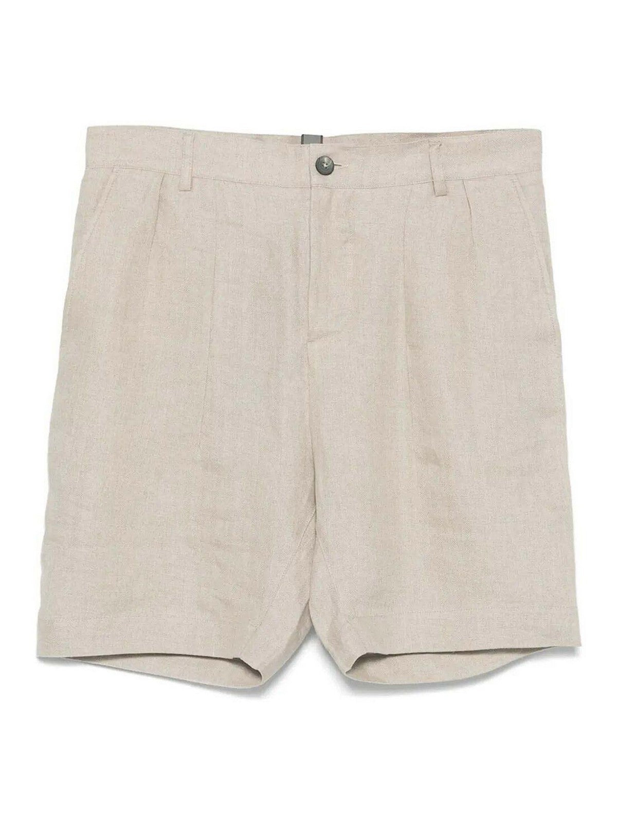 Beige Linen Cotton Easyshorts