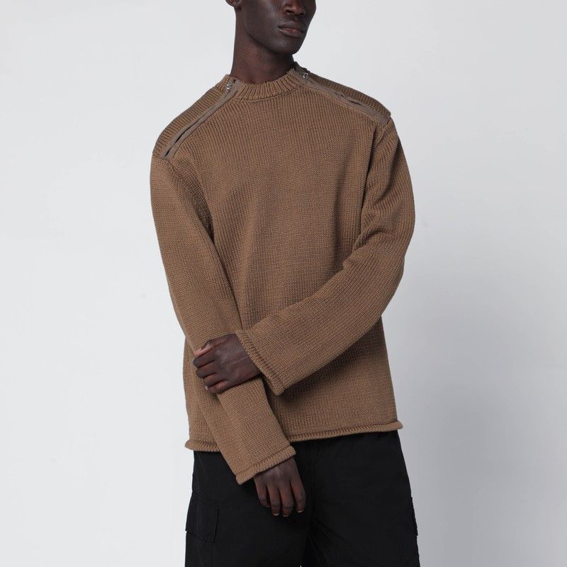 Dark Beige Cotton Sweater