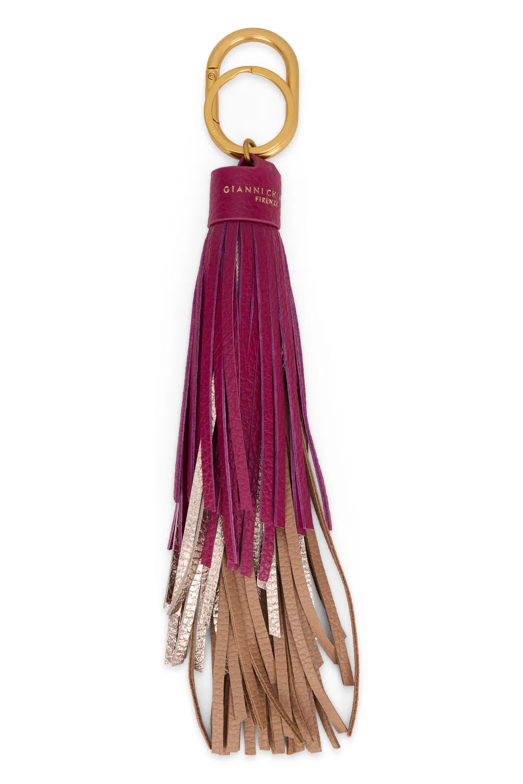 Gianni Chiarini Nappa Charm Keychain In Brown