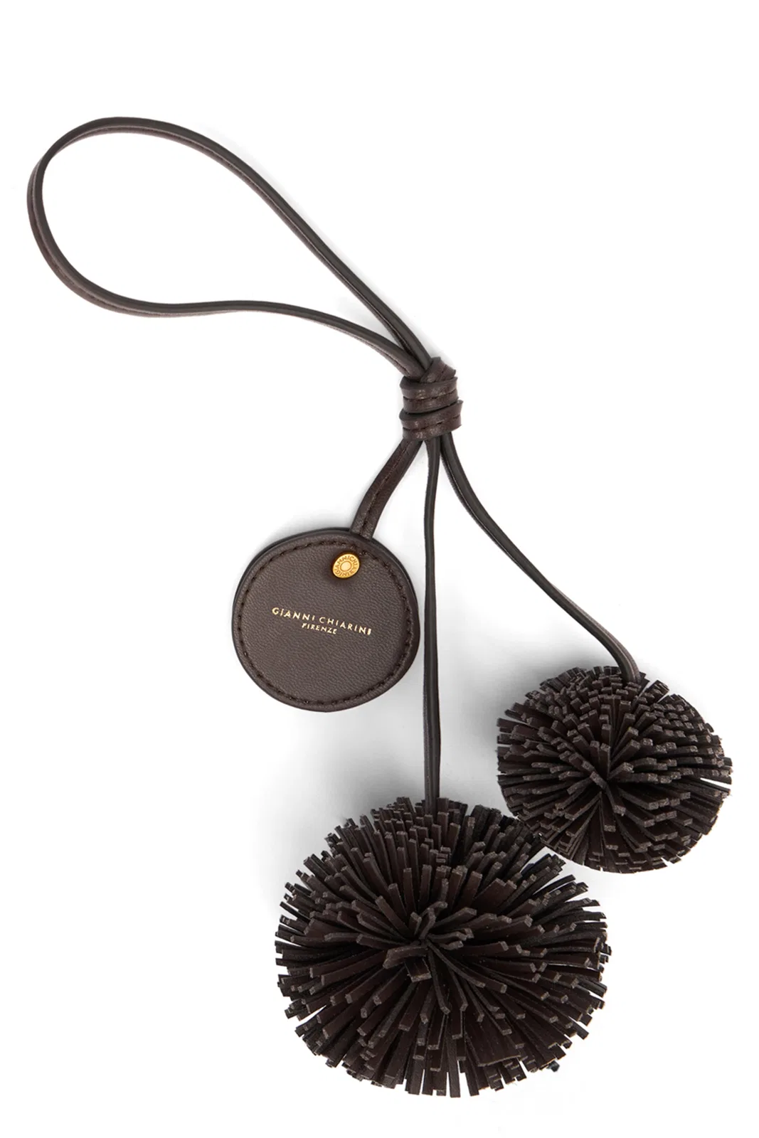 Charm With Pom Pom In Leather