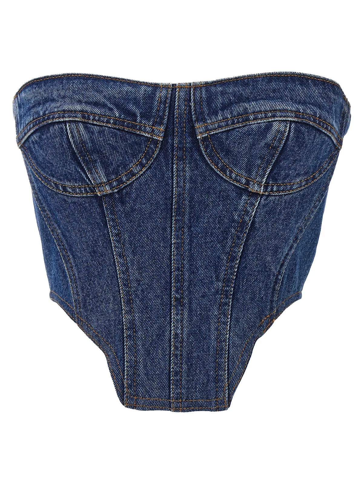 Denim Bustier Top