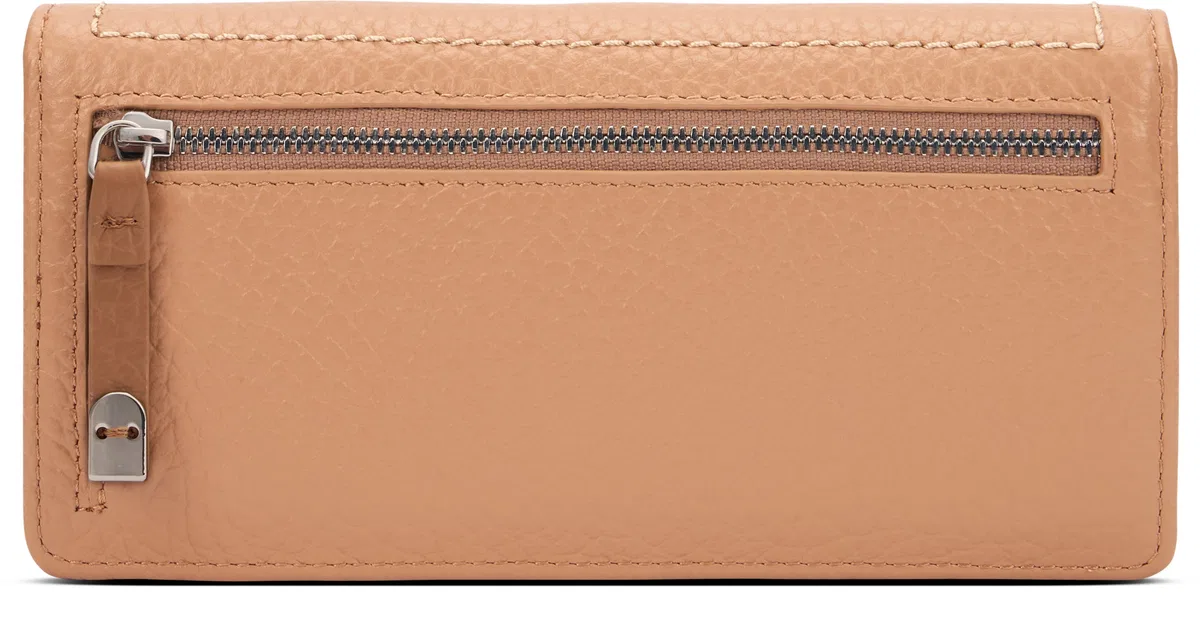 Gianni Chiarini Leather Wallet In Beige