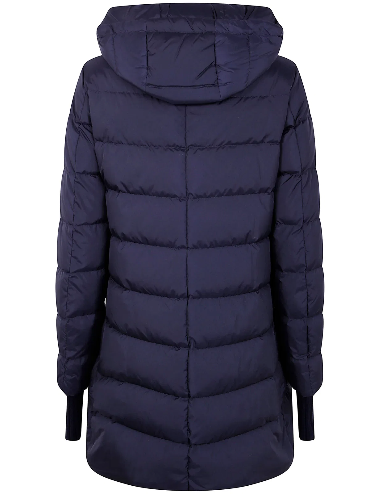 Herno Chamonix A-line Quilted Down Jacket In Blue