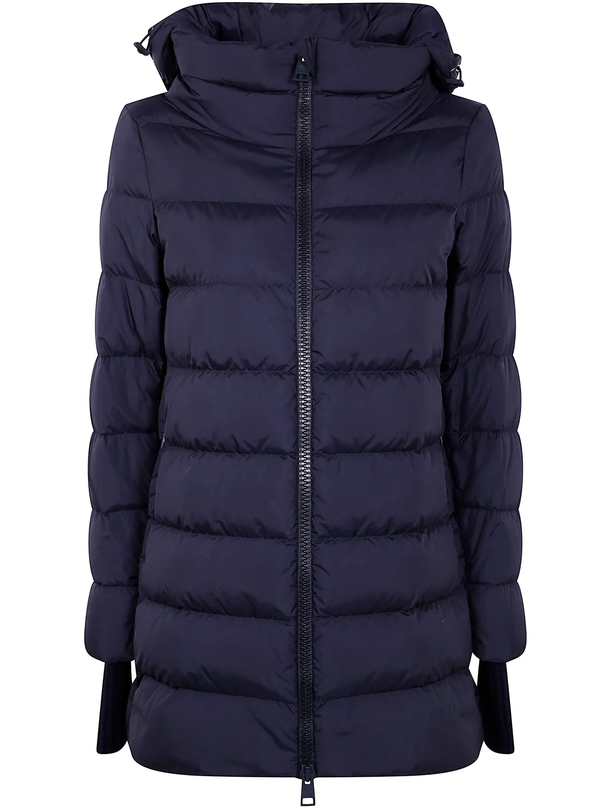 Herno Chamonix A-line Quilted Down Jacket In Blue