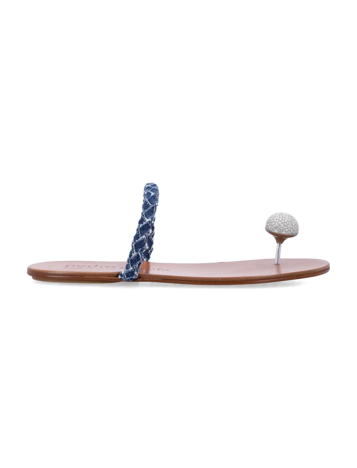 Pedro García Pipa Pavé Cabochon Denim Sandals