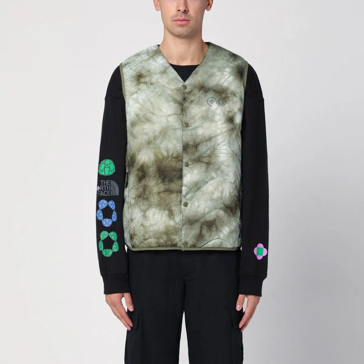 Camouflage Quilted Nylon Waistcoat
