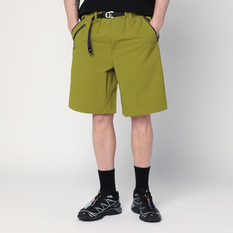 Olive Green Bermuda In Mixed Nylon
