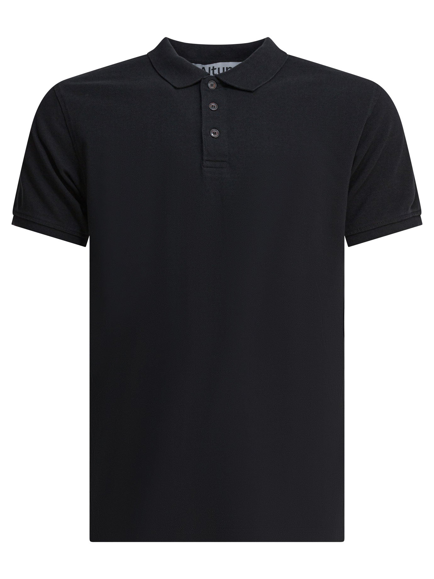 Black Cotton Polo Shirt