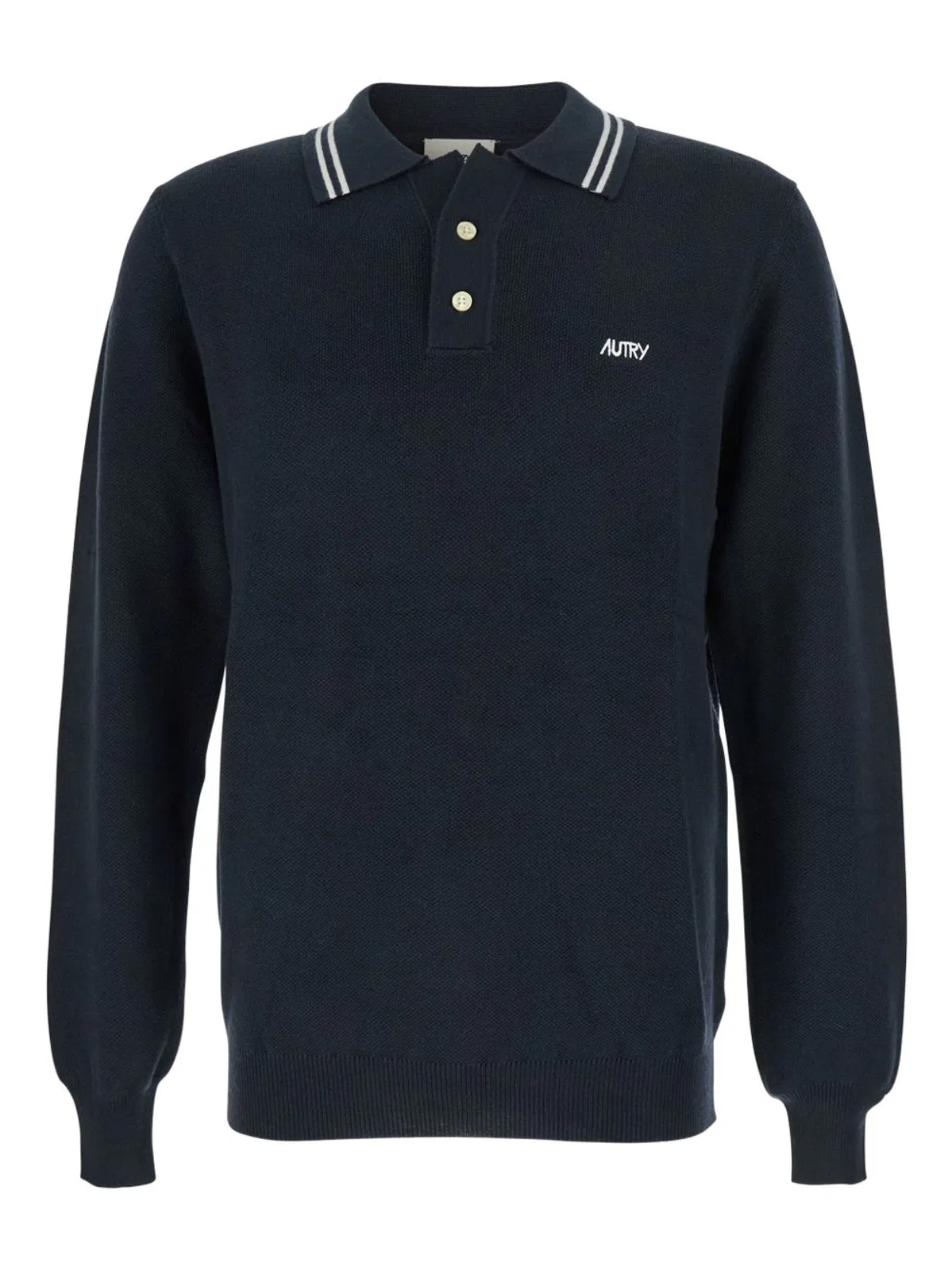 Blue Merino Wool Cotton T-Shirt