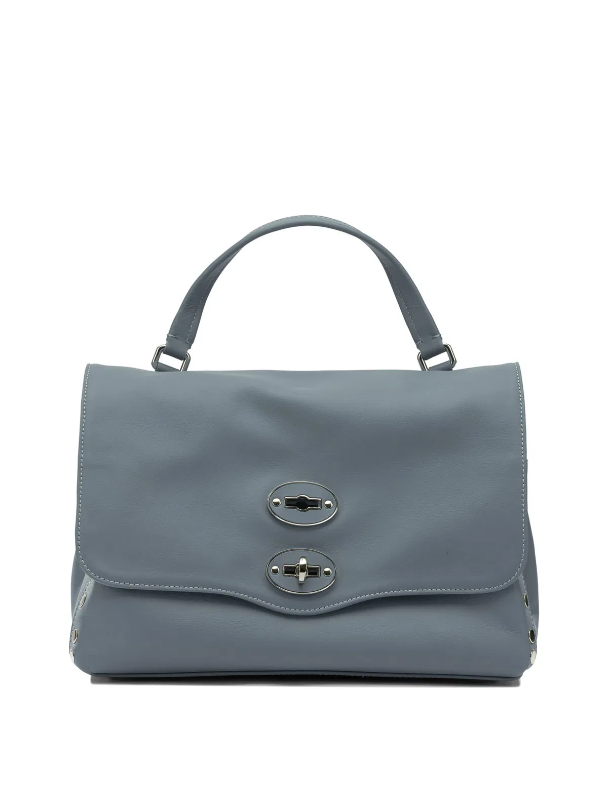 Blue Leather Handbag