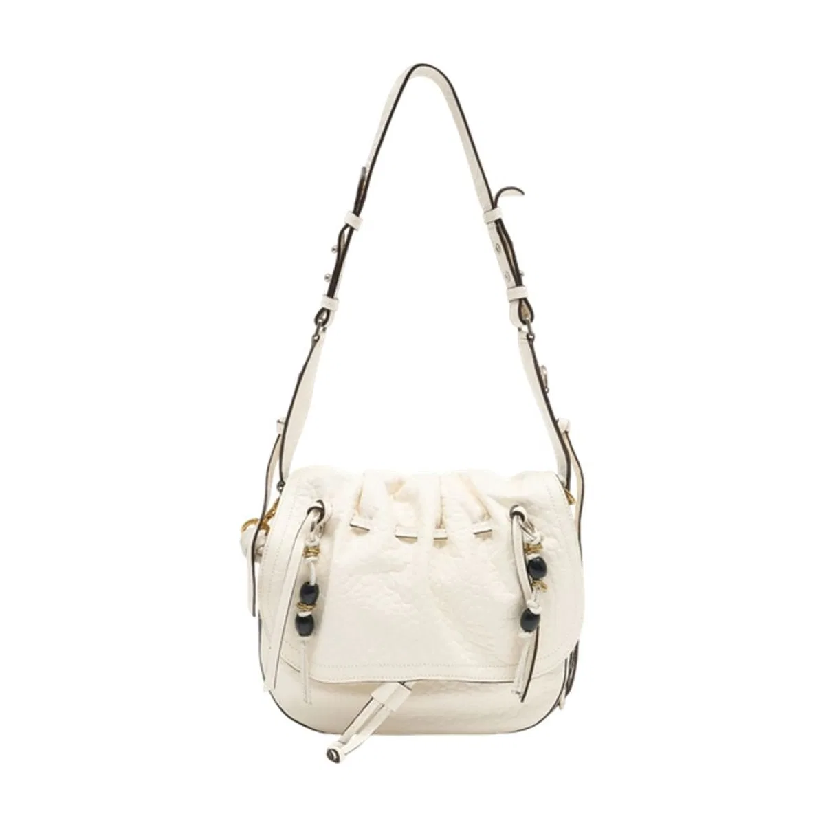 Bolton Natural Brown Bag With Gold Rings