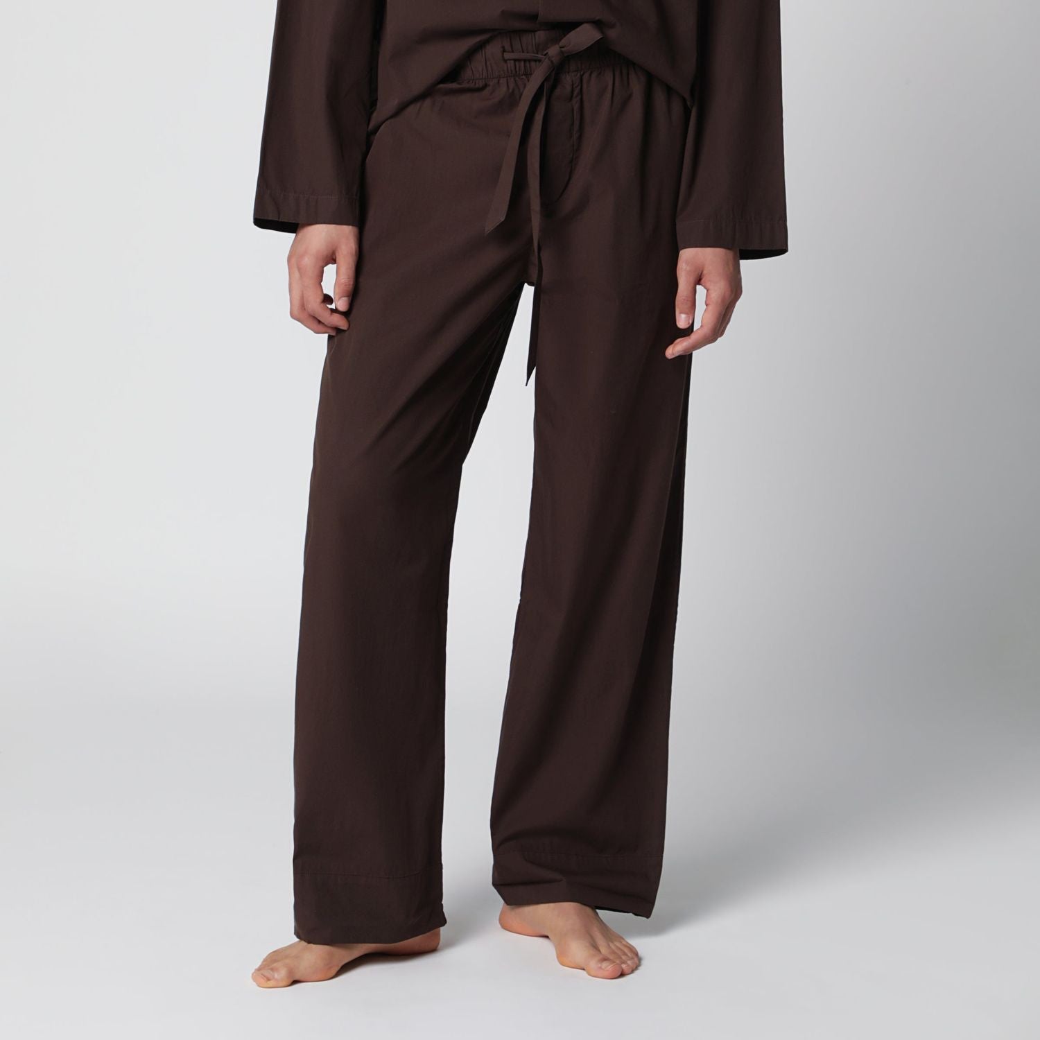 Brown Cotton Pajama Trousers