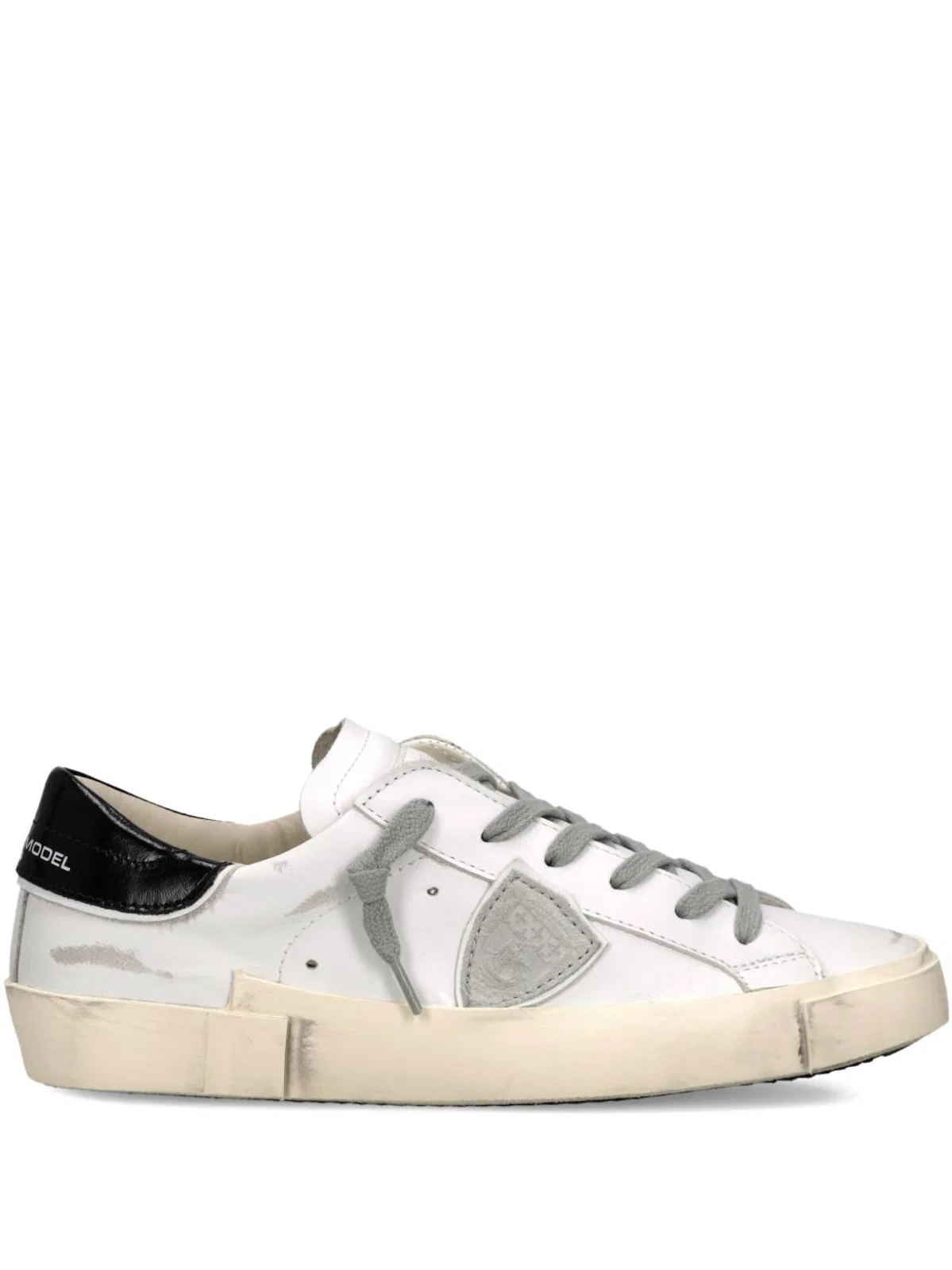 White Black Leather Sneakers