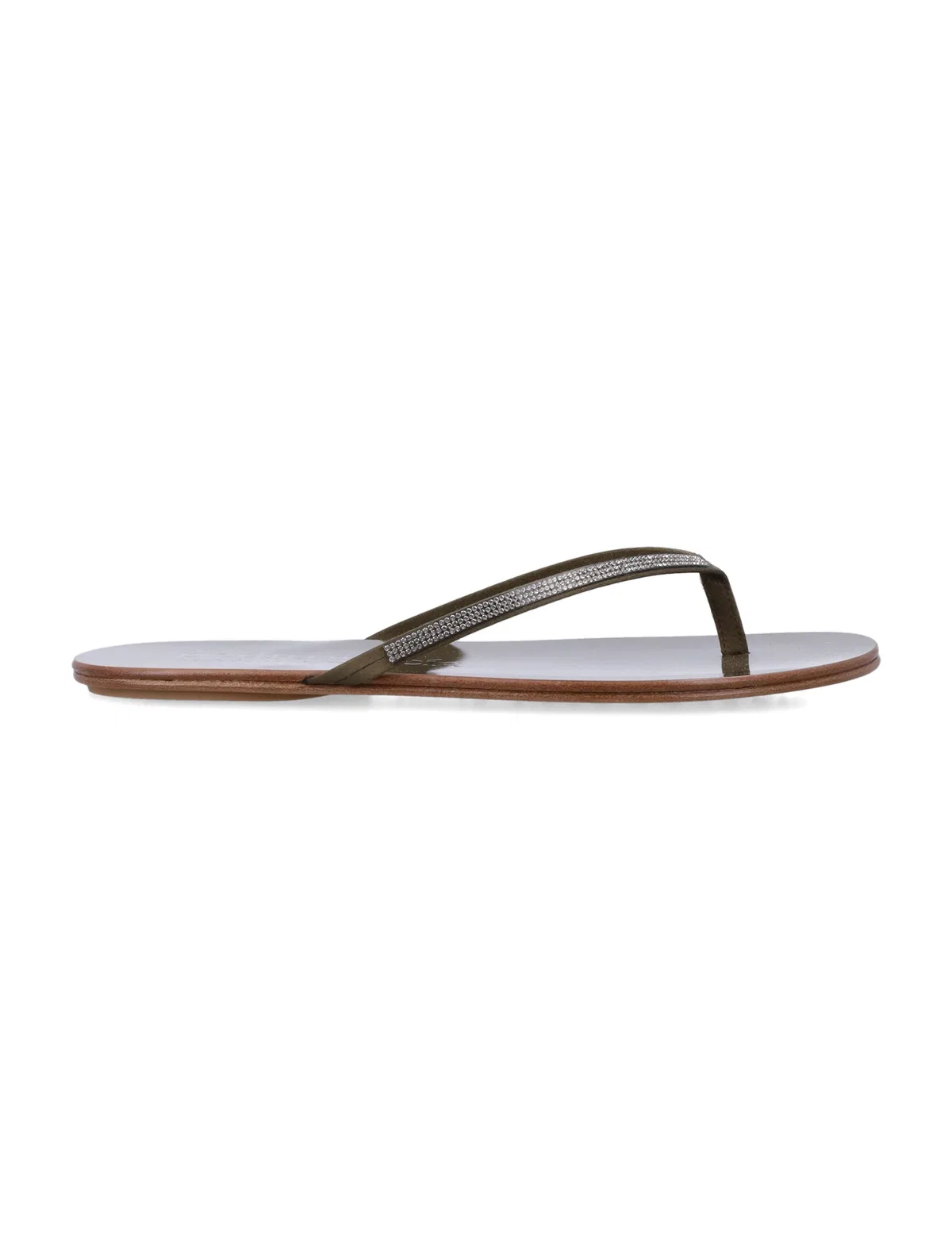 Pedro García Prune Satin Crystal Sandals
