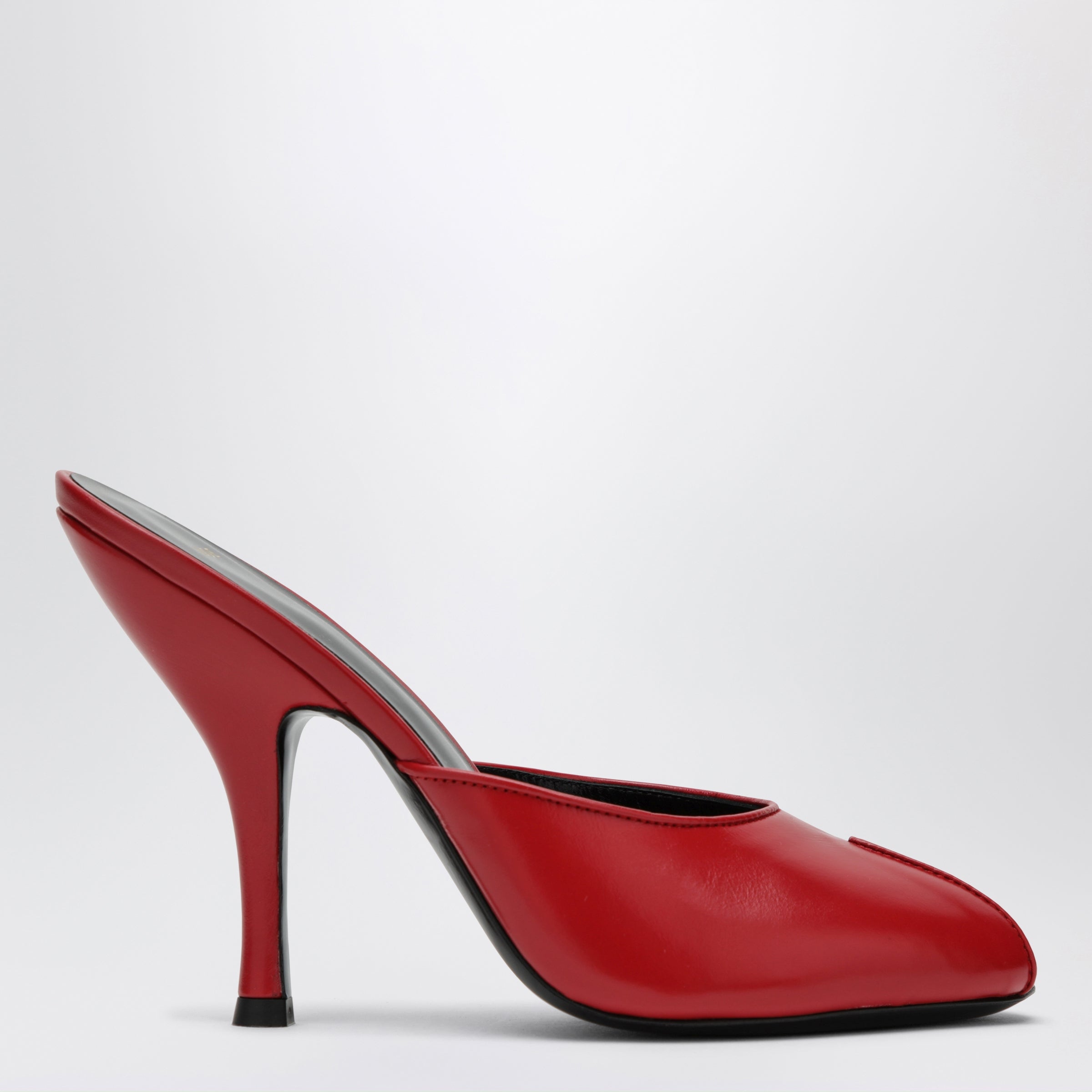 Red Leather Date Mule