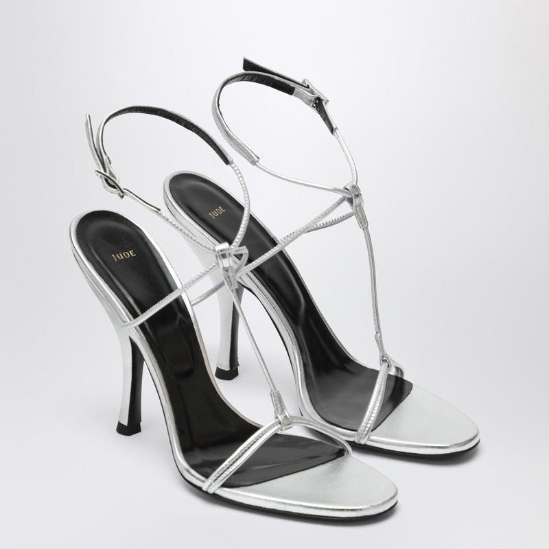 Mixer Sandal In Silver Leather