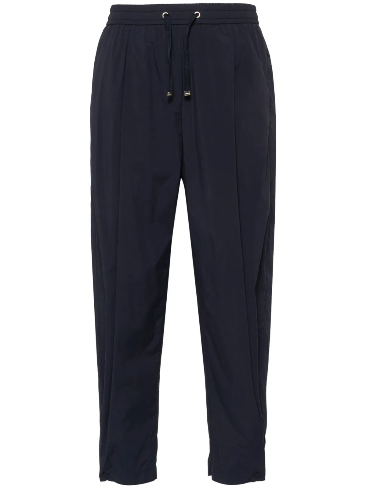 Navy Sport Pants With Elastic Waist