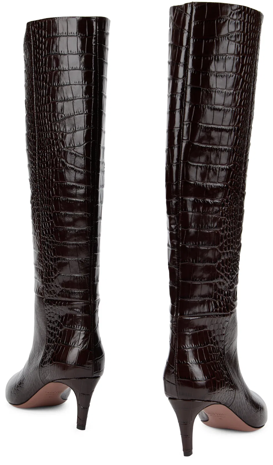 Paris Texas Croc-embossed Calfskin Boot In Brown