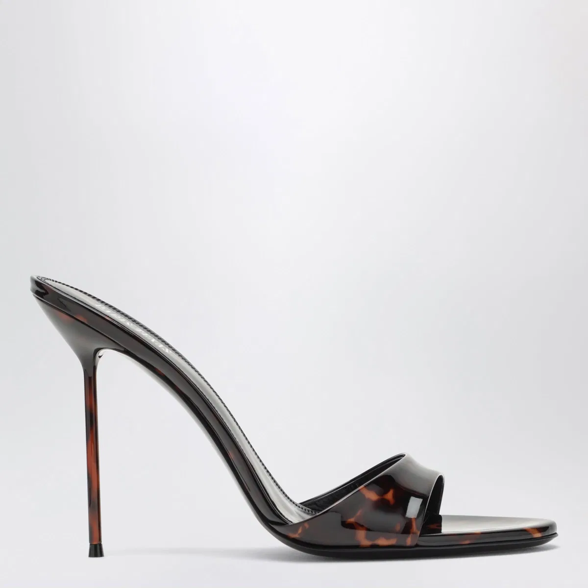Lidia 105 Patent Leather Mules In Tortoise