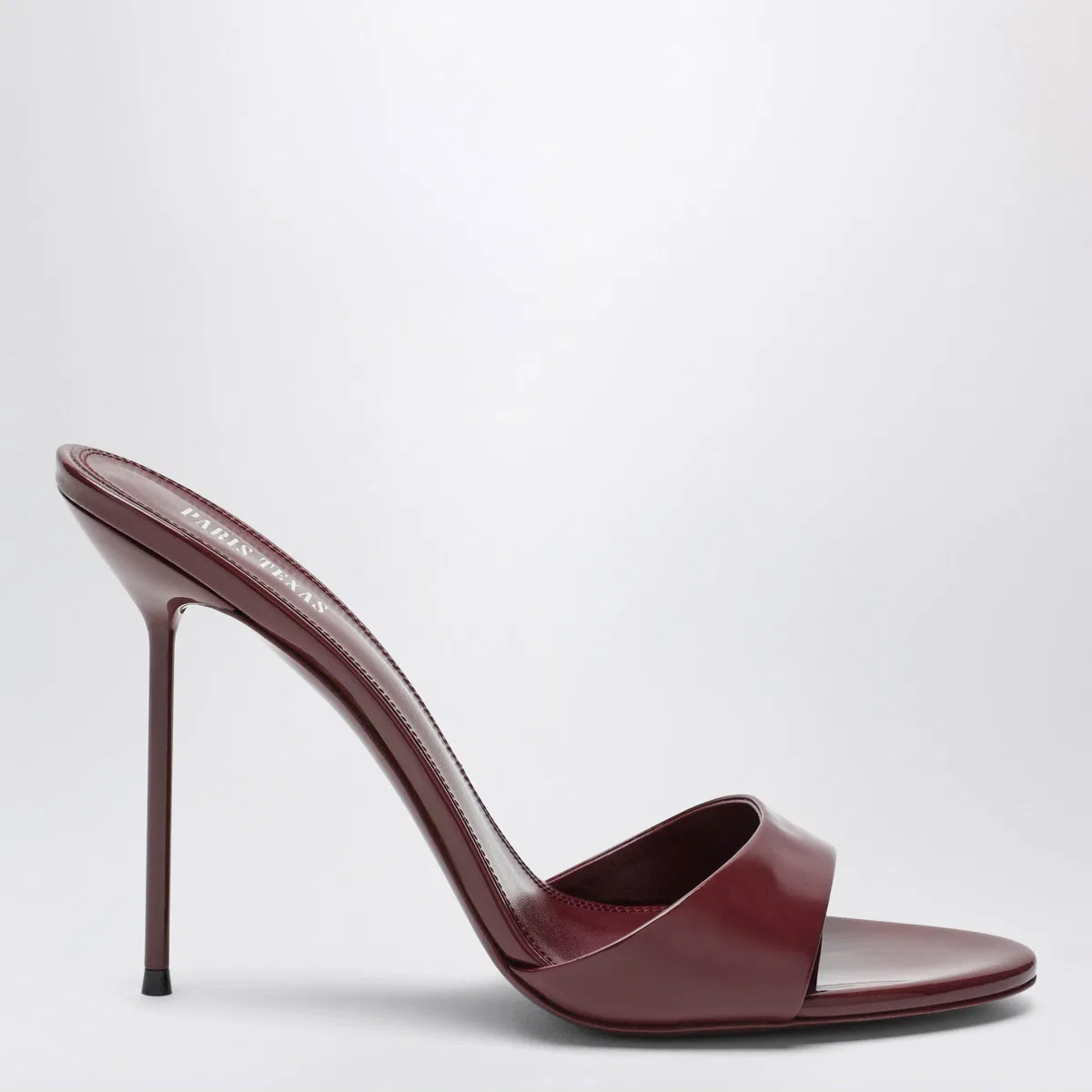 Lidia Mules In Amarena Patent Leather