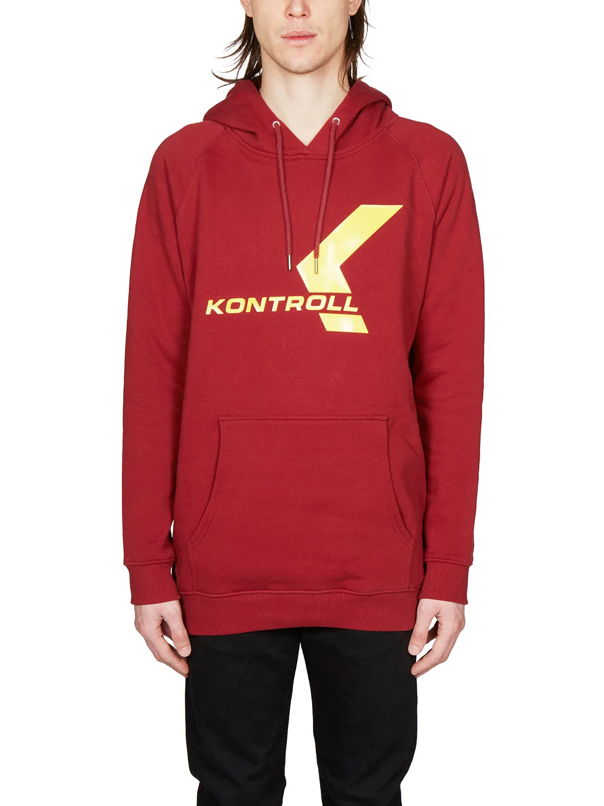 Cotton Hoodie With Rubber Logo