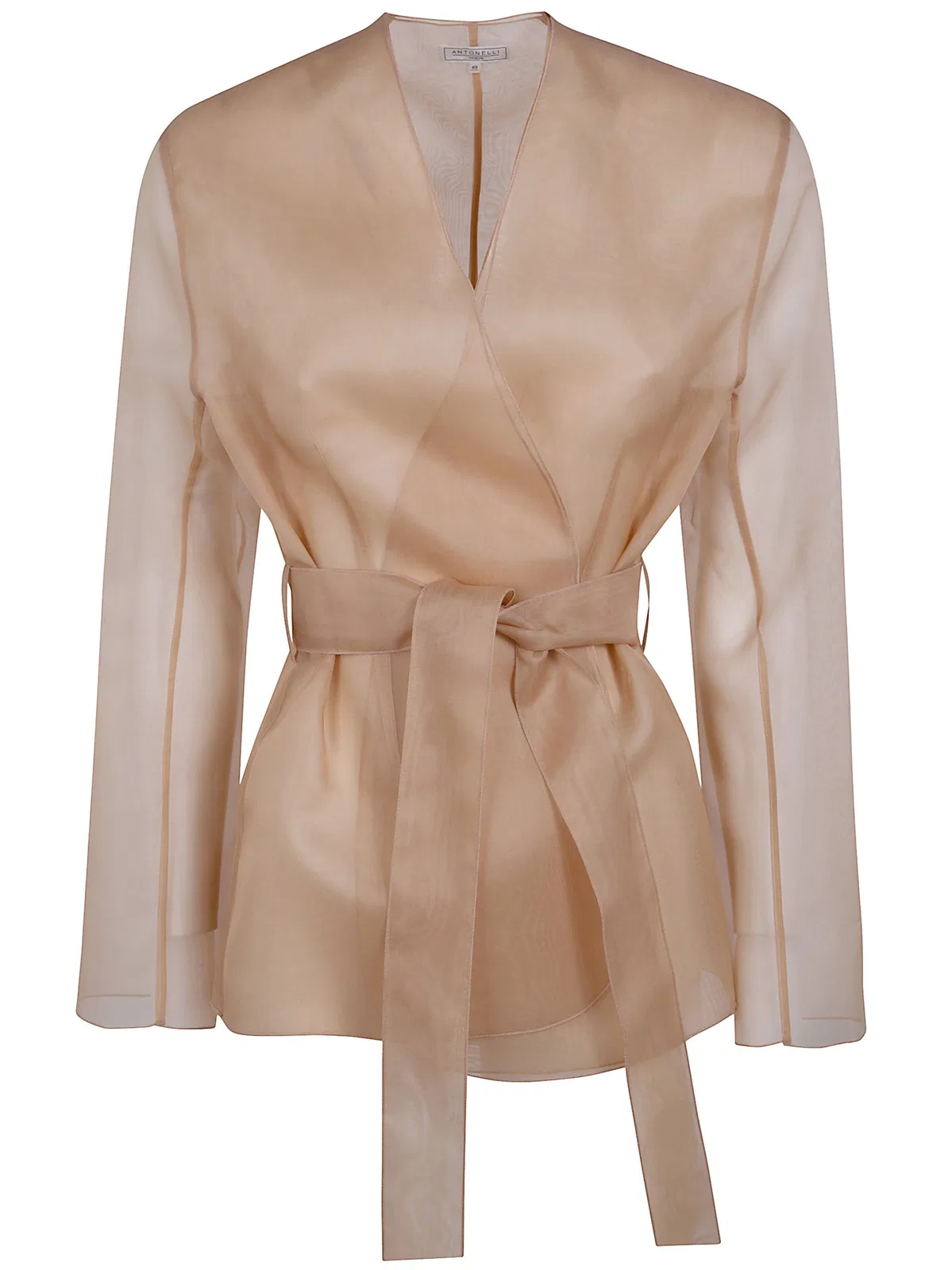 "Elia" Organza Silk Belted Waist Coat