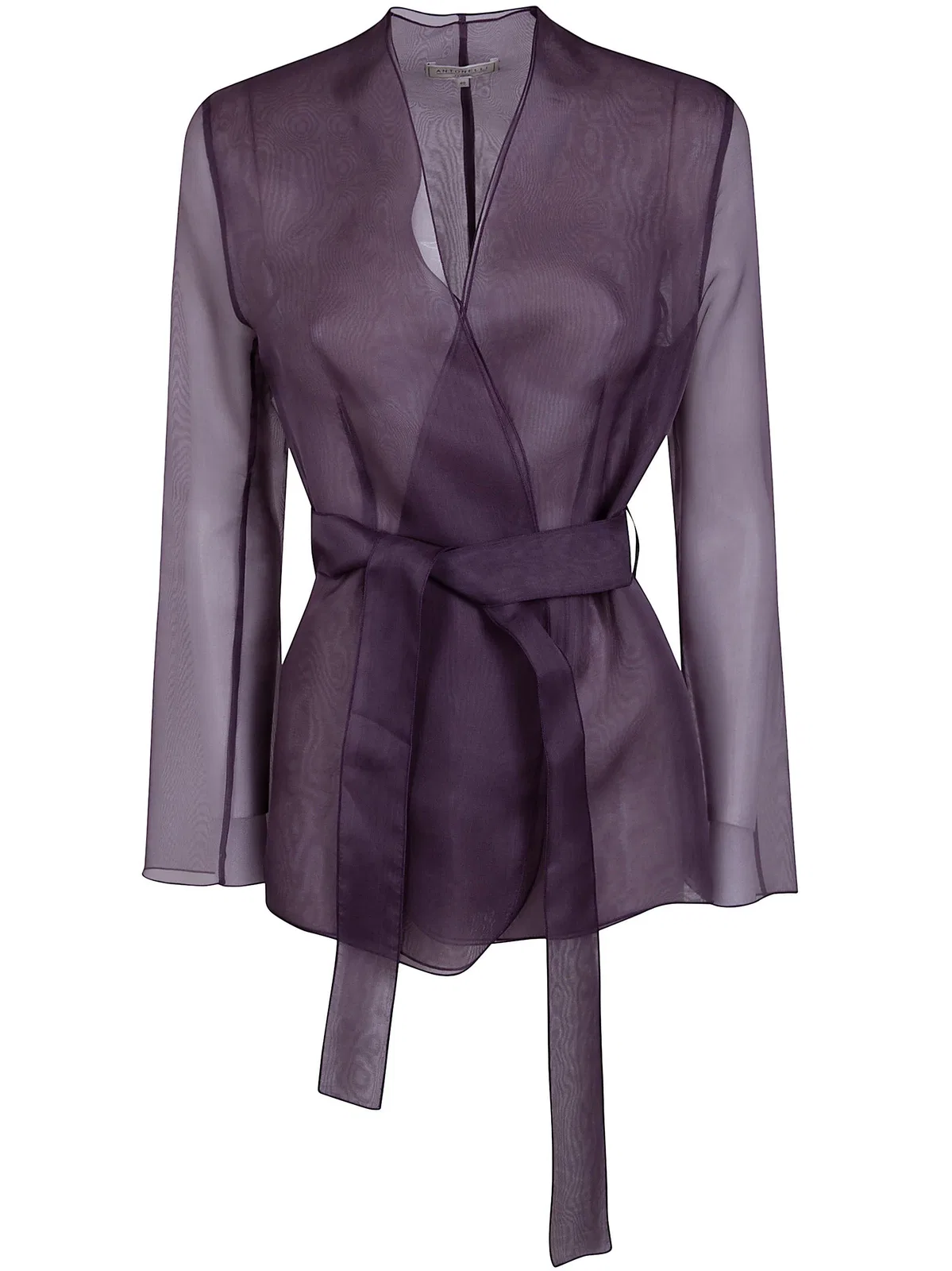 "Elia" Organza Silk Belted Waist Coat