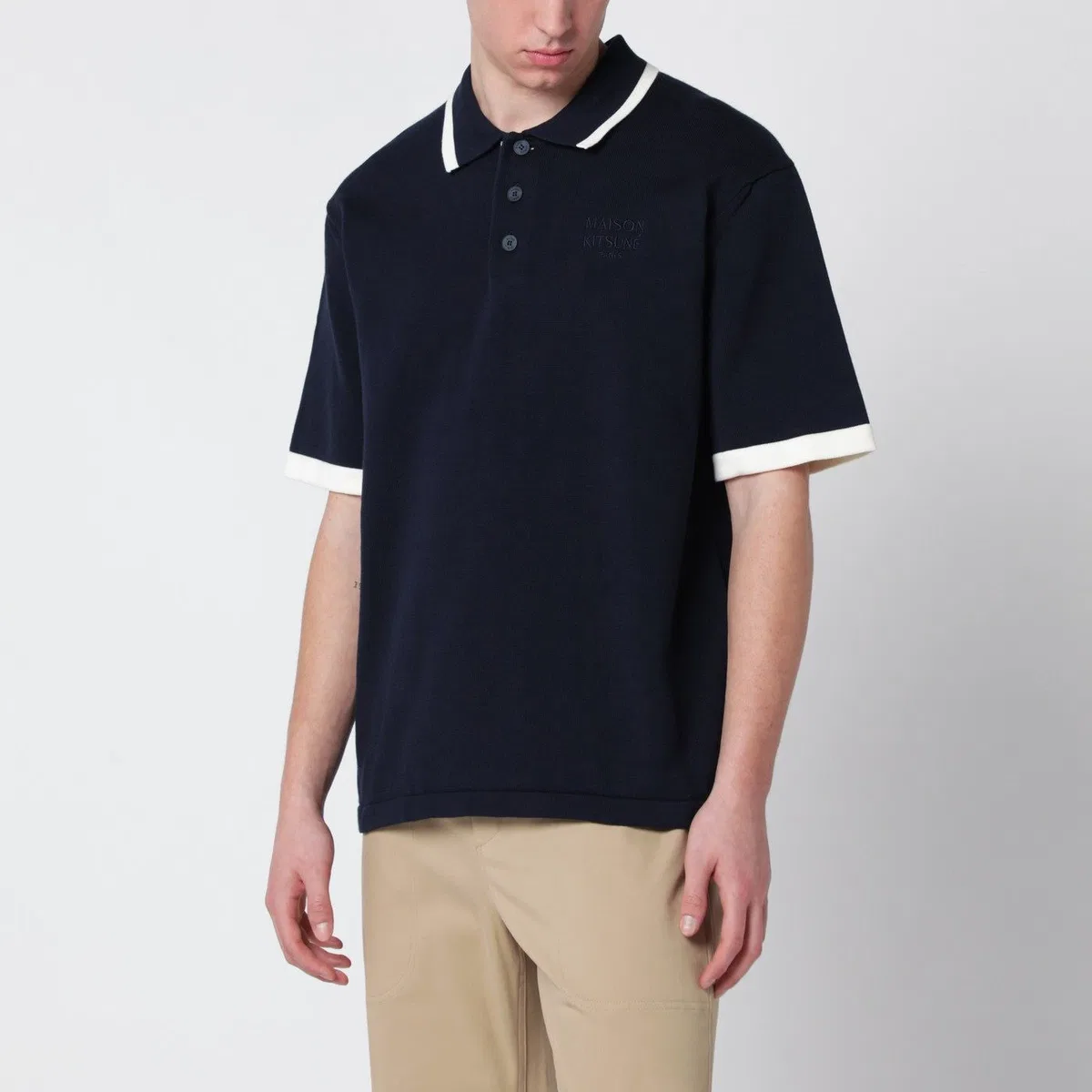 Maison Kitsuné Cotton Knitted Comfort Polo