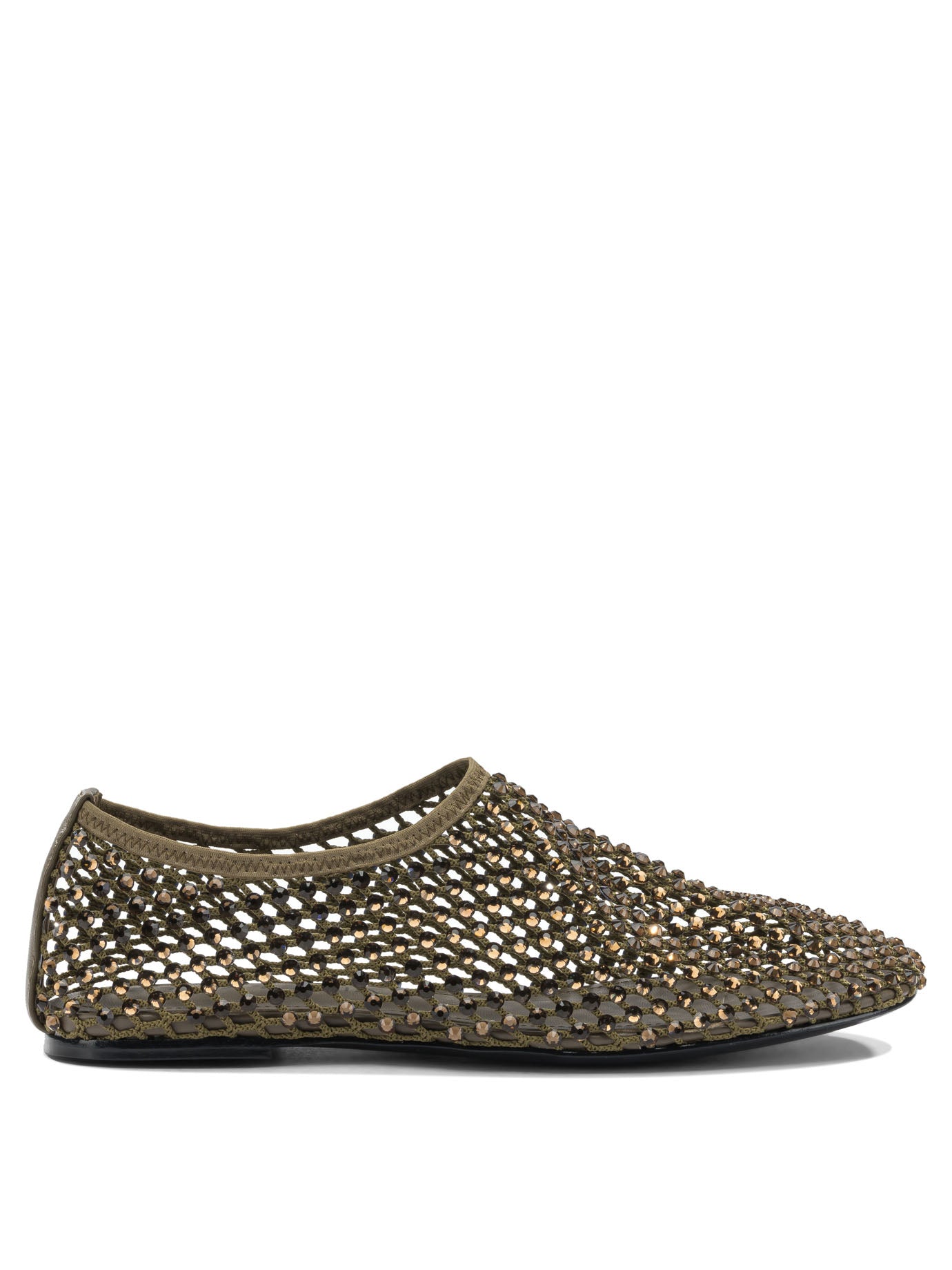 Green Mesh Rubber Ballerinas
